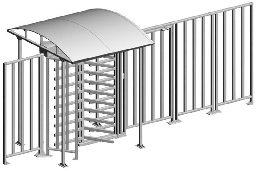 MB-15 full height aluminium railings - how it looks
